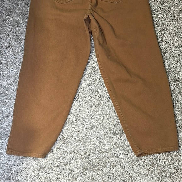 Aaron & Amber Pleated Elastic Waist Brown Pants Size Medium - Picture 7 of 7